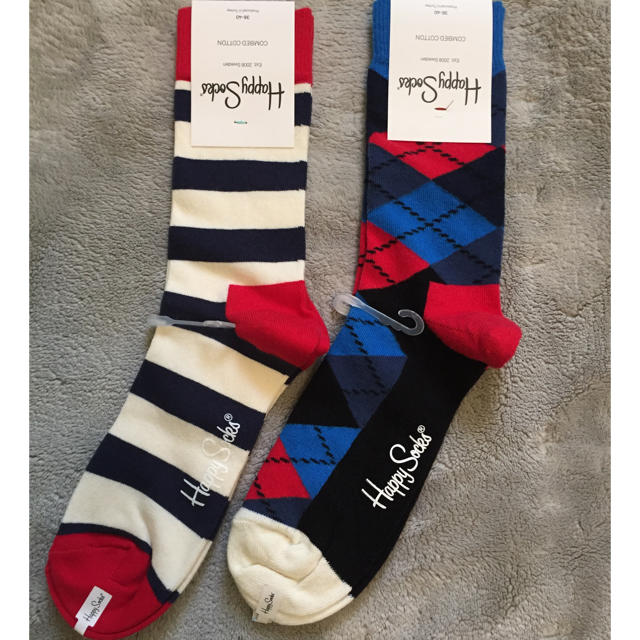 BEAMS BOY(ビームスボーイ)の新品未使用！Happy socks レディース2足セット レディースのレッグウェア(ソックス)の商品写真