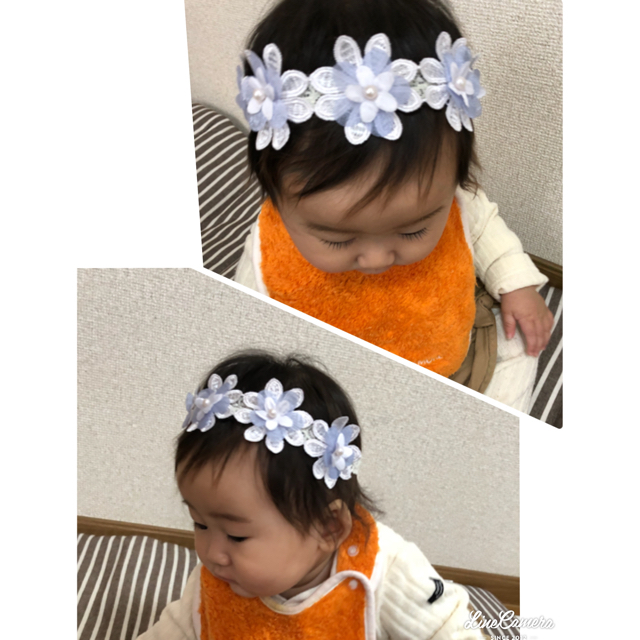 ハンドメイド♡Babyヘアバンド キッズ/ベビー/マタニティのこども用ファッション小物(その他)の商品写真