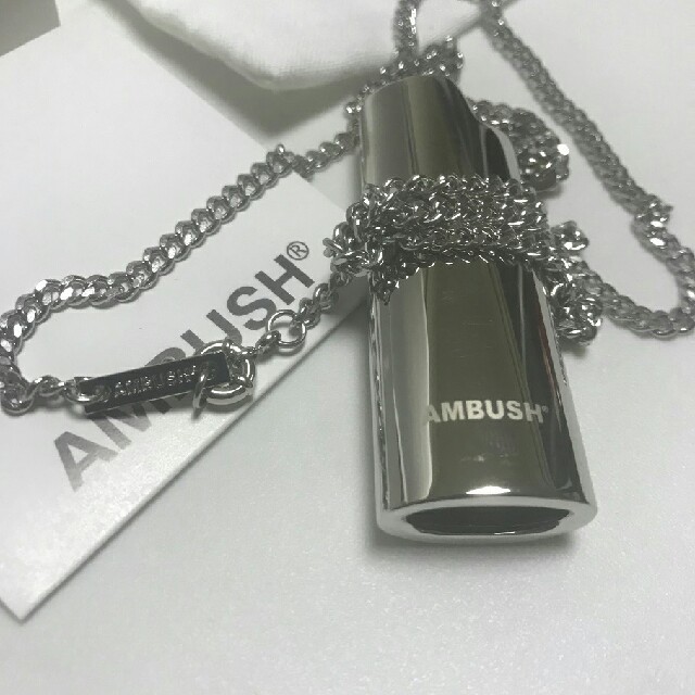 AMBUSH(アンブッシュ)の新品 AMBUSH ライター ケース ネックレス シルバー メンズのアクセサリー(ネックレス)の商品写真