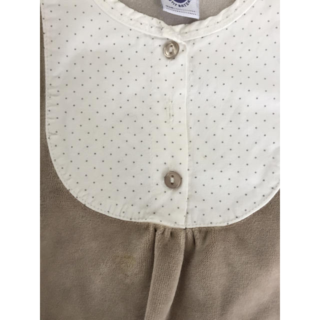 PETIT BATEAU(プチバトー)のPETITBATEAU プチバトー パジャマ ベロア 4a 100 難あり キッズ/ベビー/マタニティのキッズ服女の子用(90cm~)(パジャマ)の商品写真