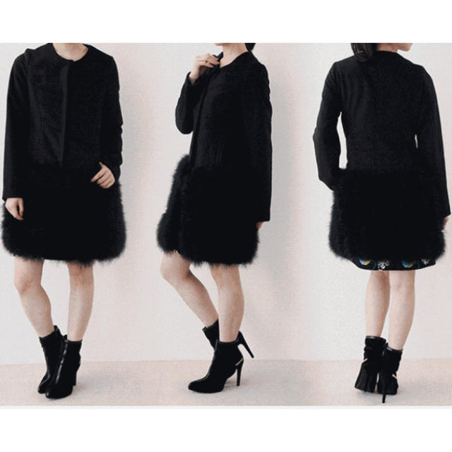 Nina mew(ニーナミュウ)のNinaMew❤️ウールフェザーコート✨ レディースのジャケット/アウター(毛皮/ファーコート)の商品写真