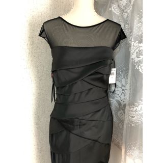 タダシショウジ(TADASHI SHOJI)の新品 タダシショージ ワンピース ドレス　ブラック　レイヤード(ひざ丈ワンピース)