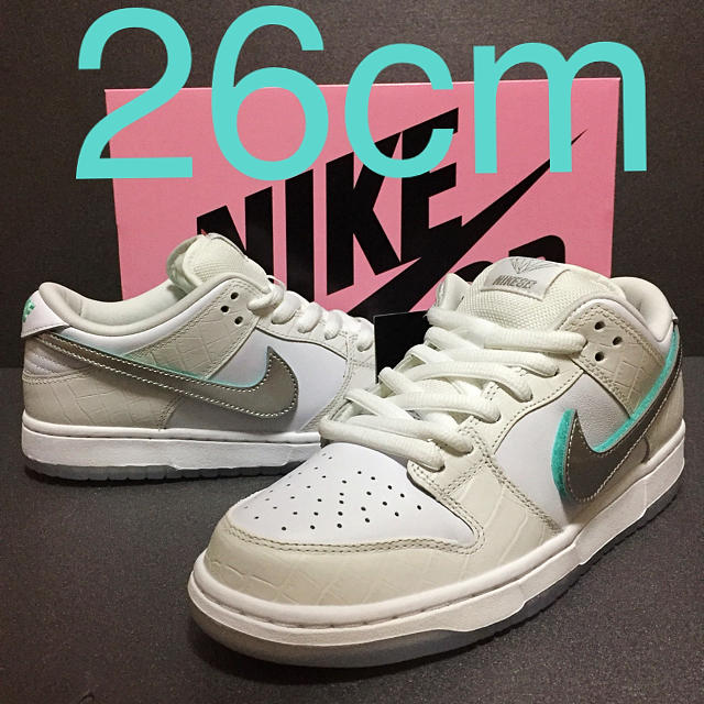 靴/シューズ26 NIKE DUNK SB LOW OG DIAMOND TIFFANY 白