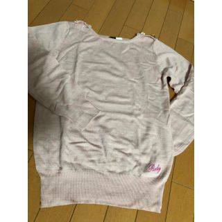 レディー(Rady)のRady  美品  ロゴ刺繍ニット  ピンク(ニット/セーター)