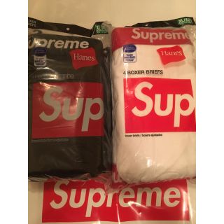 シュプリーム(Supreme)のSUPREME Hanes Boxer Briefs XL 黒白2枚セット(ボクサーパンツ)