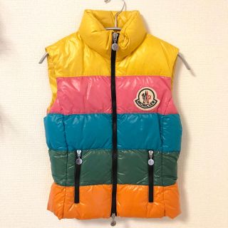 モンクレール(MONCLER)のレア！モンクレール MONCLER マルチカラー ダウンベスト 0 ピンク(ダウンベスト)