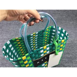 MARNI MARKET ピクニックバック かごバッグ　純手作り編み物
