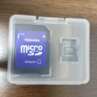 トウシバ(東芝)のmicroSD　東芝　TOSHIBA　16GB　アダプターセットの未使用品(その他)