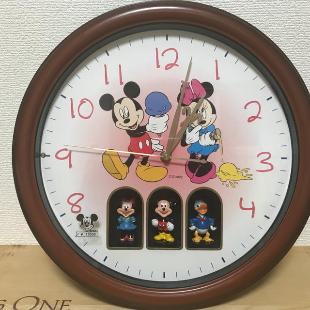 【ディズニーからくり時計】ミッキー　ドナルド　機関車　掛け時計　箱あり　未使用