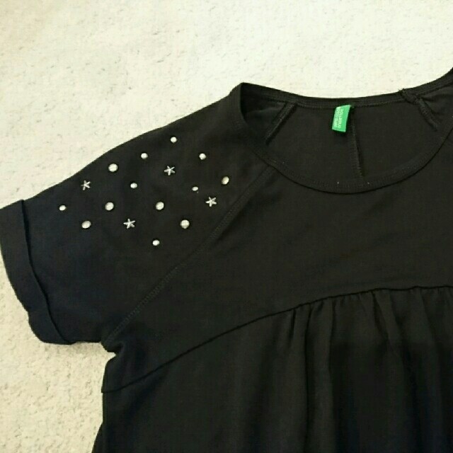 BENETTON(ベネトン)のBENETTON☆スタッズワンピース(XXL) キッズ/ベビー/マタニティのキッズ服女の子用(90cm~)(ワンピース)の商品写真