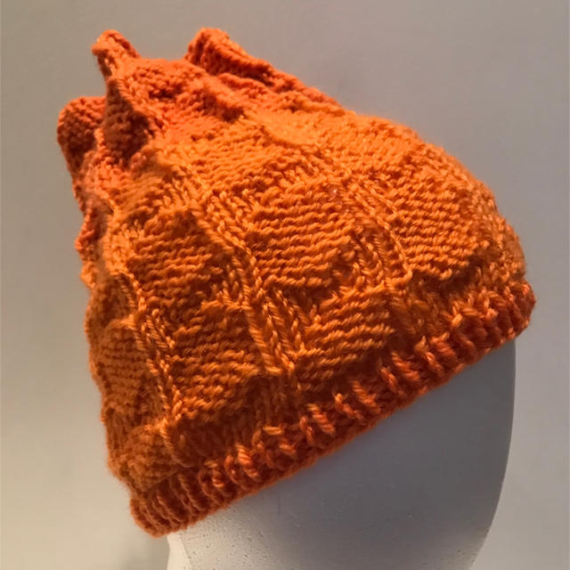 手編み帽子（大人用） ハンドメイドのファッション小物(帽子)の商品写真