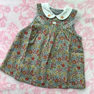 ベベ(BeBe)の専用☆新品☆べべ ルダクティオン♡ 花柄 チュニック ワンピース S 70 80(ワンピース)