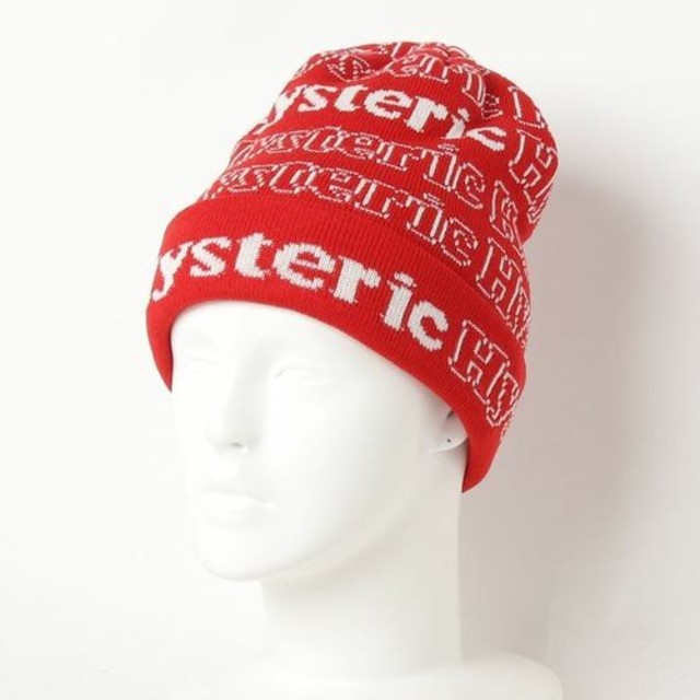 HYSTERIC GLAMOUR(ヒステリックグラマー)のHYSTERIC GLAMOUR　LOGOニットキャップ メンズの帽子(ニット帽/ビーニー)の商品写真