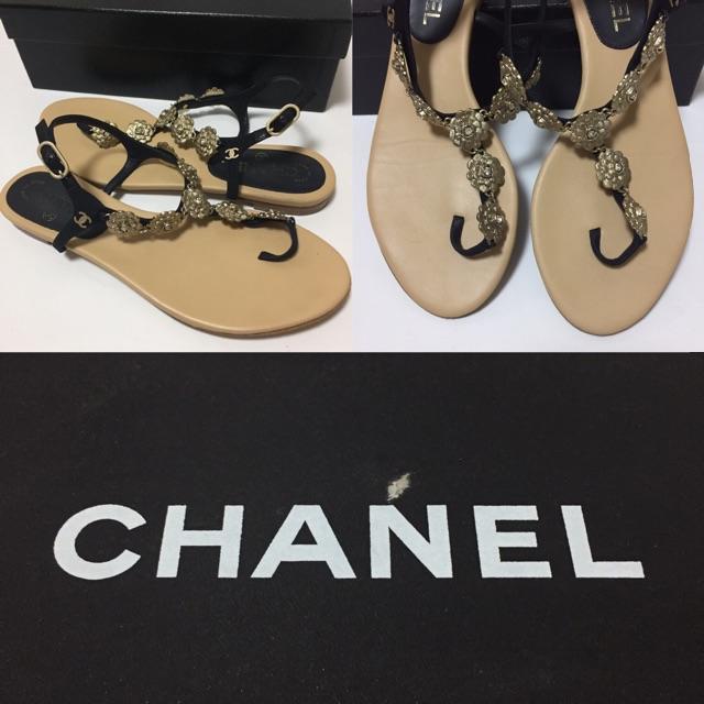 パリ本店購入☆CHANEL☆カメリア サンダルサンダル