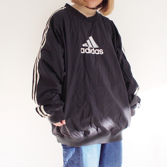 90'sﾃﾞｻﾝﾄ製adidasﾅｲﾛﾝﾌﾟﾙｵｰﾊﾞｰ