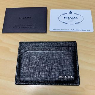 プラダ(PRADA)のPRADA（プラダ）サフィアーノ 黒 パスケース (名刺入れ/定期入れ)