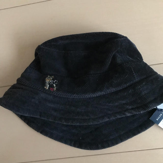 POLO RALPH LAUREN(ポロラルフローレン)の新品タグ付ラルフローレン♡54黒コーデュロイ帽子 キッズ/ベビー/マタニティのこども用ファッション小物(帽子)の商品写真