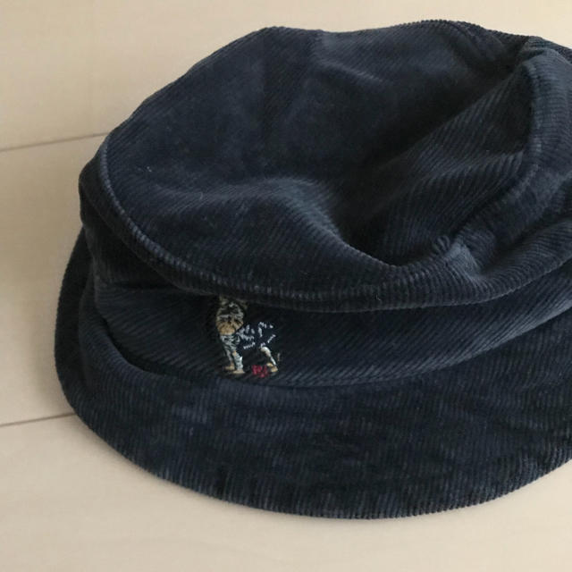 POLO RALPH LAUREN(ポロラルフローレン)の新品タグ付ラルフローレン♡54黒コーデュロイ帽子 キッズ/ベビー/マタニティのこども用ファッション小物(帽子)の商品写真