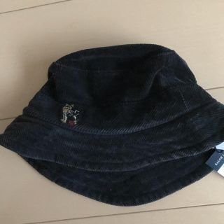 ポロラルフローレン(POLO RALPH LAUREN)の新品タグ付ラルフローレン♡54黒コーデュロイ帽子(帽子)