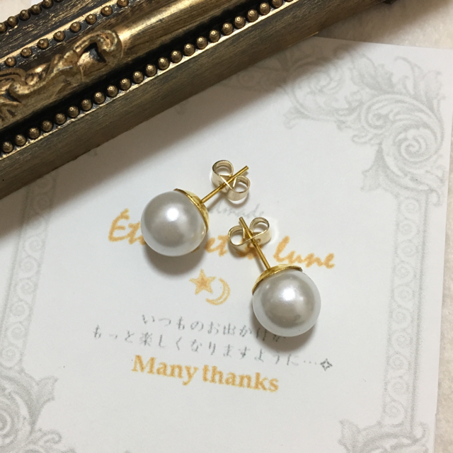 パールピアス  ＆ イヤリング simple ハンドメイドのアクセサリー(ピアス)の商品写真