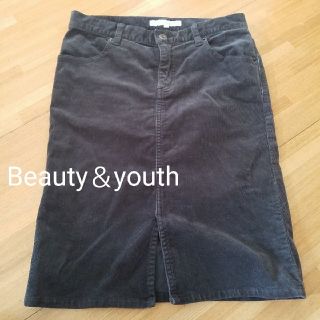 ビューティアンドユースユナイテッドアローズ(BEAUTY&YOUTH UNITED ARROWS)のBeauty＆youth コーデュロイスカート(ひざ丈スカート)