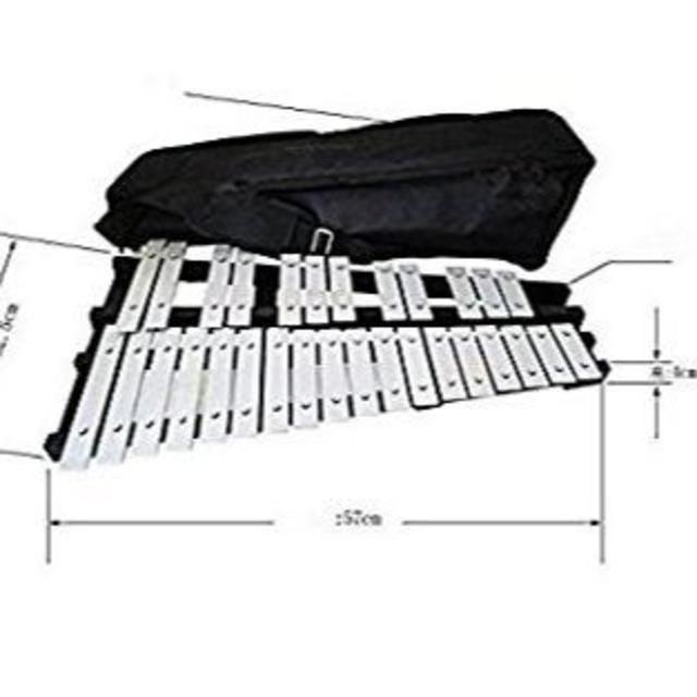 折り畳み 卓上 鉄琴 30音 音楽 収納ケース付き (シルバー） 楽器の鍵盤楽器(その他)の商品写真