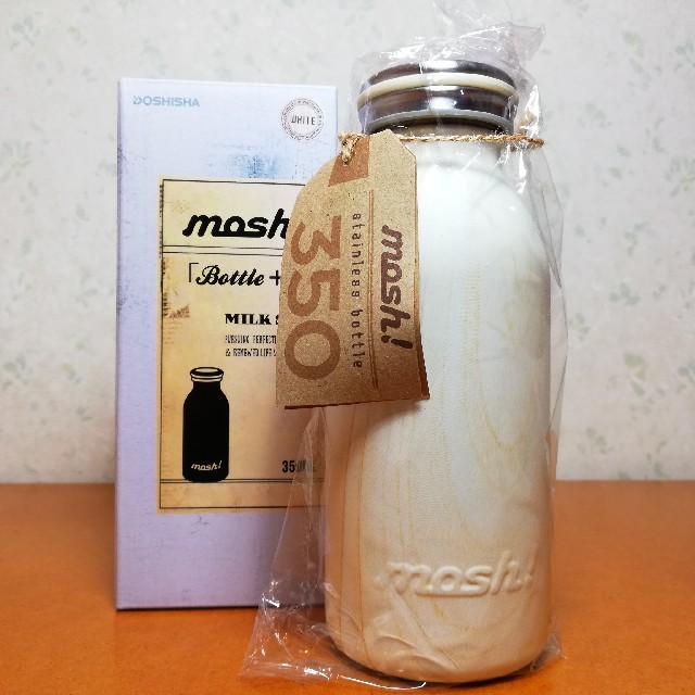 ドウシシャ(ドウシシャ)のmosh! ボトル 350ml／木目調 ホワイト インテリア/住まい/日用品のキッチン/食器(タンブラー)の商品写真