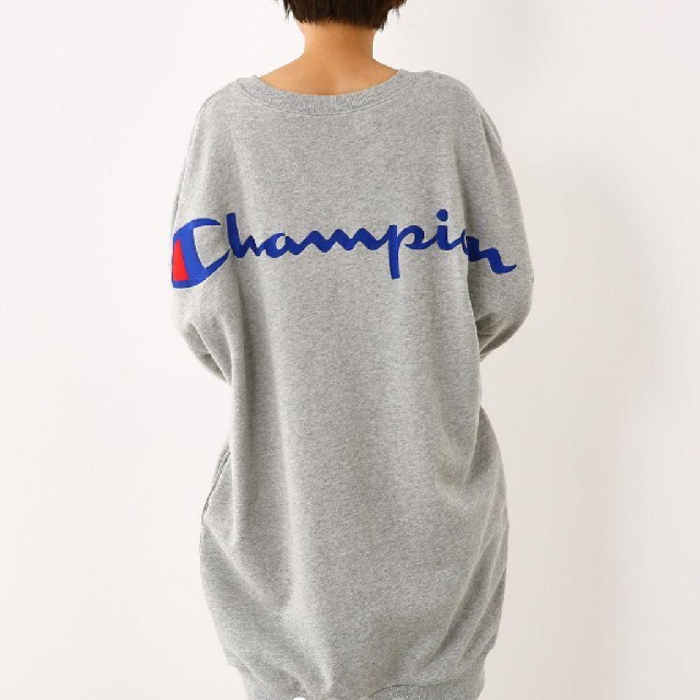 新品未使用 Champion ビッグスウェットワンピース グレー フリーサイズ