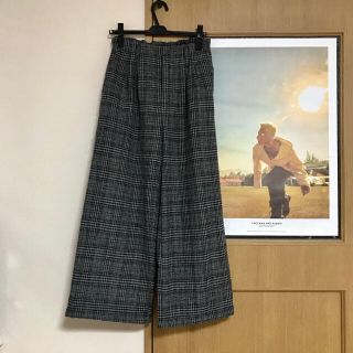 ダブルクローゼット(w closet)のチェックパンツ ダブルクローゼット パンツ ワイドパンツ グレンチェック(カジュアルパンツ)