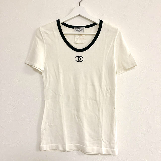 CHANEL - CHANEL Tシャツ ロゴ ブティック バイカラー ヴィンテージ シャネルの通販 by n's shop ❥｜シャネルならラクマ