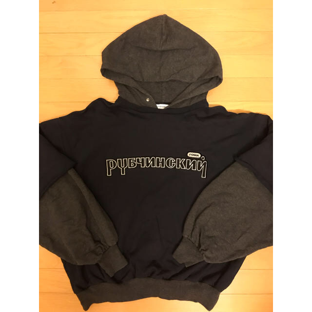 gosha rubchinskiy 18SS combo hooded 色:紺