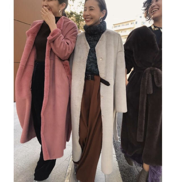 Ameri VINTAGE(アメリヴィンテージ)のameri vintage 2WAY SOFT BOA LONG COAT  レディースのジャケット/アウター(ロングコート)の商品写真