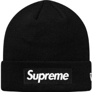 シュプリーム(Supreme)のsupreme NEW ERA box logo beanie Black(ニット帽/ビーニー)