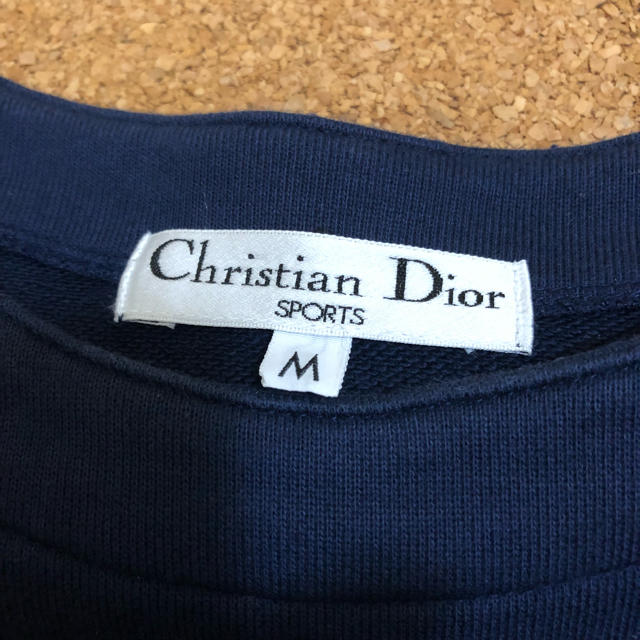 Christian Dior(クリスチャンディオール)の90s Christian dior 刺繍ロゴ スウェット ネイビー M レディースのトップス(トレーナー/スウェット)の商品写真
