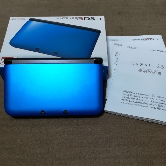 ニンテンドー3DS(ニンテンドー3DS)のNINTENDO3DSLL（ブルー×ブラック）ジャンク エンタメ/ホビーのゲームソフト/ゲーム機本体(携帯用ゲーム機本体)の商品写真