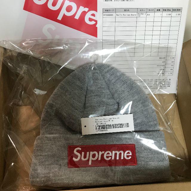 メンズSupreme New Era Box Logo Beanie Grey 新品