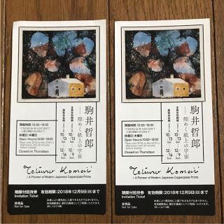 駒井哲郎ー煌めく紙上の宇宙 招待券 1枚(美術館/博物館)