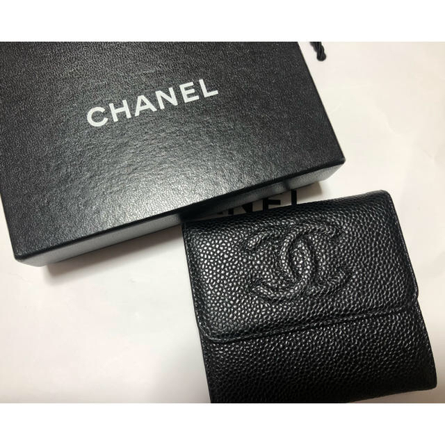 専用 CHANEL ダブルホック折りたたみ財布レディース