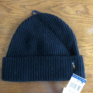 ラルフローレン(Ralph Lauren)の新品 タグ付き Ralph Lauren ニット帽 Black(ニット帽/ビーニー)