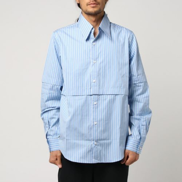 JOHN LAWRENCE SULLIVAN(ジョンローレンスサリバン)のttt_msw combination shirts blue メンズのトップス(シャツ)の商品写真