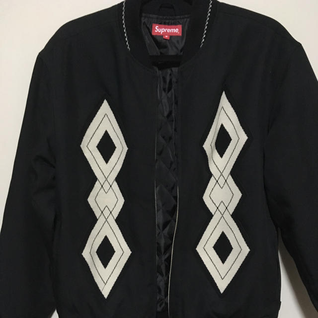 Supeme Diamond Rayon Bomber Jacket L