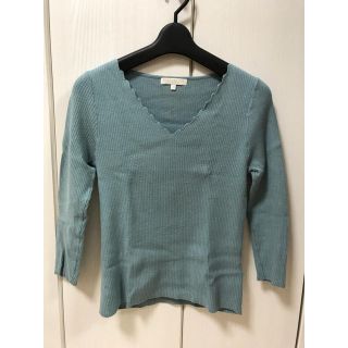 プロポーションボディドレッシング(PROPORTION BODY DRESSING)の【11/15まで】スカラップ Ｖネック リブニット(ニット/セーター)