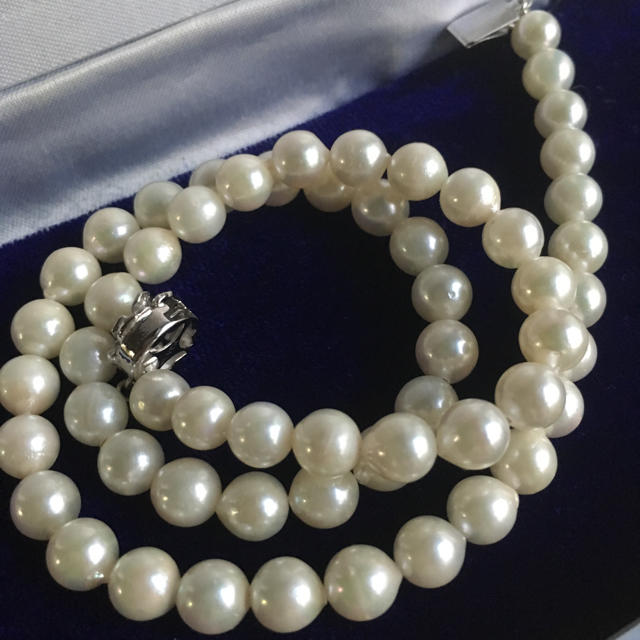 本真珠 あこやパール ネックレス ホワイト silver H048 レディースのアクセサリー(ネックレス)の商品写真