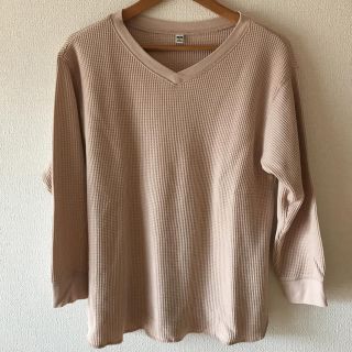 ユニクロ(UNIQLO)のユニクロ ワッフルVネックTシャツ(Tシャツ(長袖/七分))