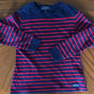 ポロラルフローレン(POLO RALPH LAUREN)のボーダー長袖Ｔシャツ   ネイビー  120㎝(Tシャツ/カットソー)