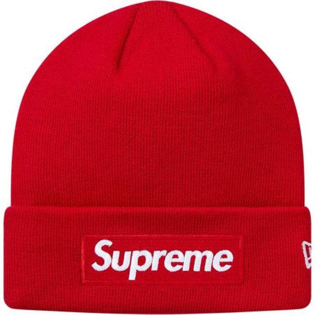 Supreme New Era Box Logo Beanie Red 国内正規帽子