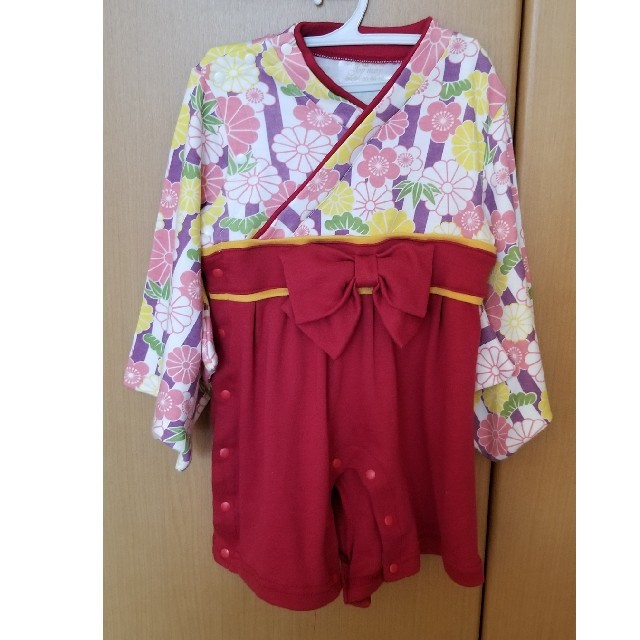 サイズ80 袴ロンパース 女の子用 キッズ/ベビー/マタニティのベビー服(~85cm)(和服/着物)の商品写真