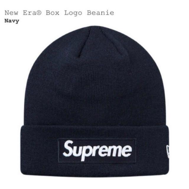 supreme New Era® Box Logo Beanie ネイビー/紺