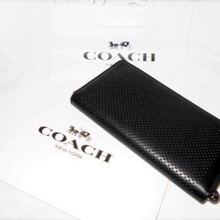 コーチ(COACH)のコーチ　ＣＯＡＣＨ　長財布　ラウンドジッパー　本皮　黒(財布)
