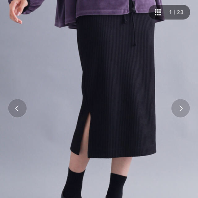 ワッフルタイトスカート レディースのスカート(ひざ丈スカート)の商品写真